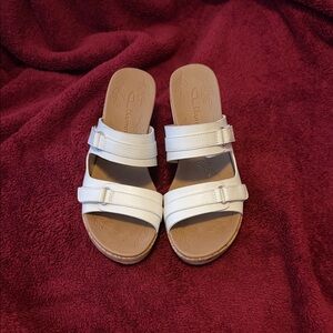 White Double Strap Sandals